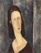 Blue Eyes or Portrait of Madame Jeanne Hebuterne (mk39), Amedeo Modigliani